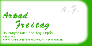 arpad freitag business card