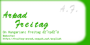 arpad freitag business card